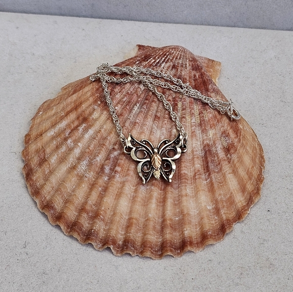 12K Butterfly Anklet Bracelet on 925 Chain - Picture 7 of 15